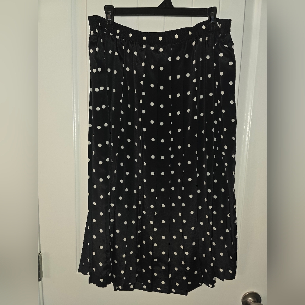 Alfred Dunner Polka Dot Midi Skirt Size 18
